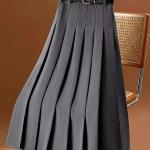 Pleated Midi Skirt