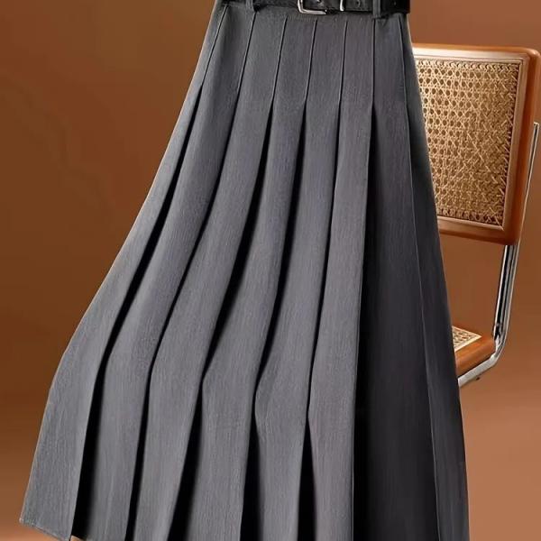 Pleated Midi Skirt